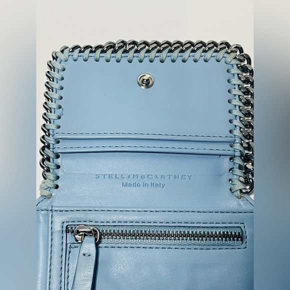 Stella McCartney Falabella Small Flap Wallet powder blue silver hardware - Picture 7 of 15